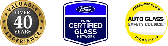 Windshield repair safety certifications badges