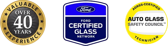 Windshield repair safety certifications badges