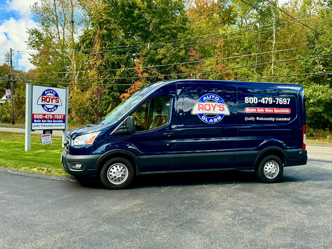 Mobile windshield repair service van